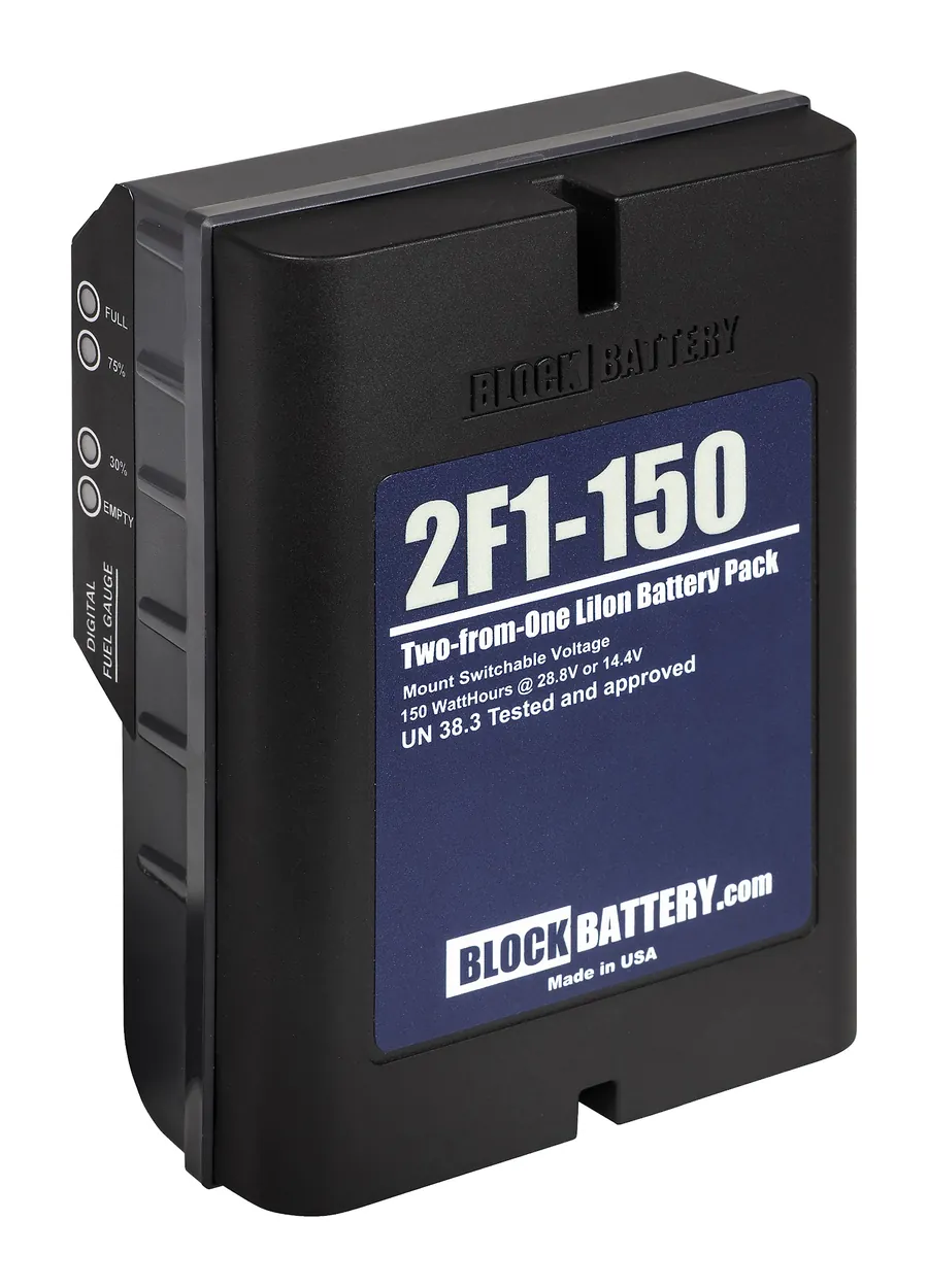 V-Mount batteries, plates and block systems