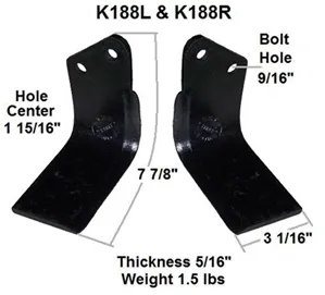 Tiller tines for dozens of tractor rotary tillers