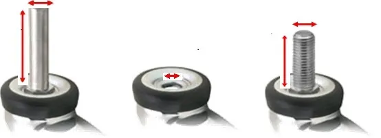 Threaded stem casters and stem parts we supply