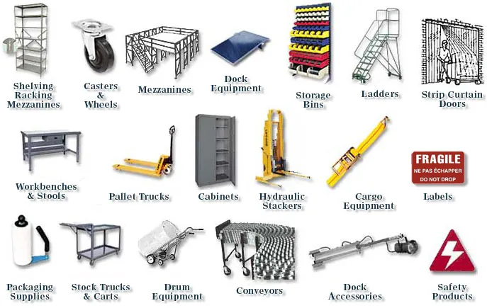 Equipment we supply