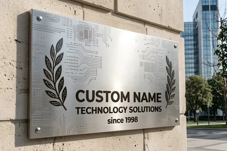 Name plate options we manufacture